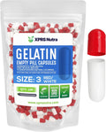Cápsulas Vacías de Gelatina Tamaño 3 - 100 Unidades - XPRS Nutra (Rojo/Blanco)