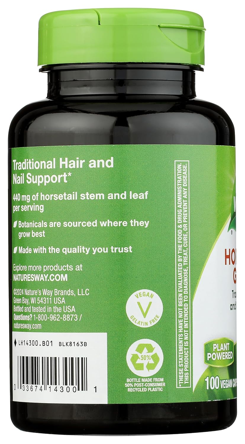 Nature's Way Cola de Caballo Premium 440 mg, 100 cápsulas vegetales