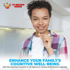 My Spectrum Heroes Multivitamínico Infantil - Acetil-L-carnitina, Colina, Coenzima Q10, Inositol, MSM, MTHF, NAC (150 Cápsulas)