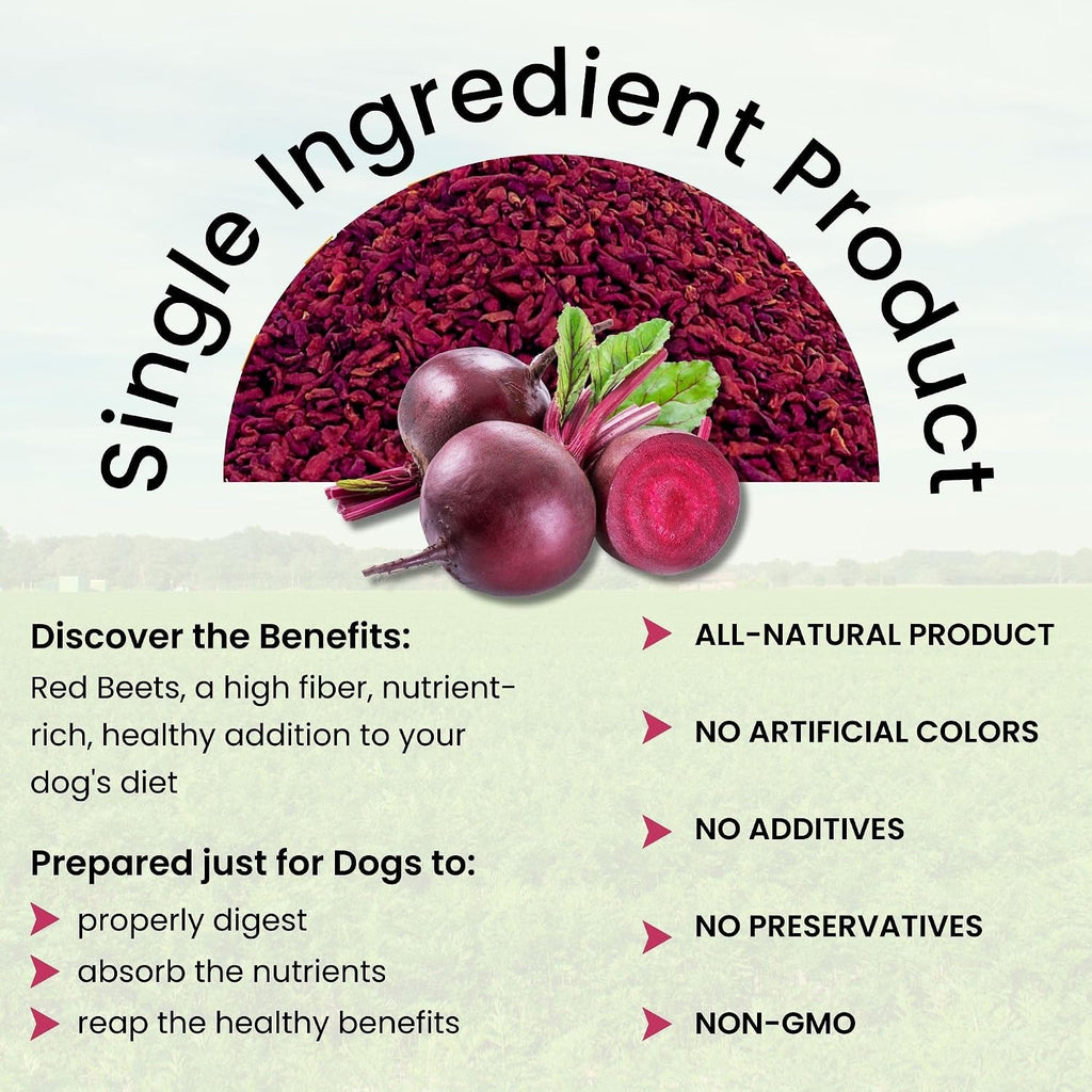 Olewo Remolacha Roja para Perros Granulado – Complemento Alimenticio para Apoyo Interno, Sensibilidad de la Piel y Equilibrio General, Fibra Prebiótica y Nutrientes de Alimentos Integrales, 623 g