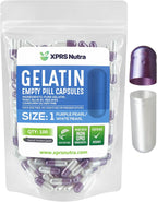 Cápsulas Vacías de Gelatina Tamaño 1 - 500 Unidades - XPRS Nutra