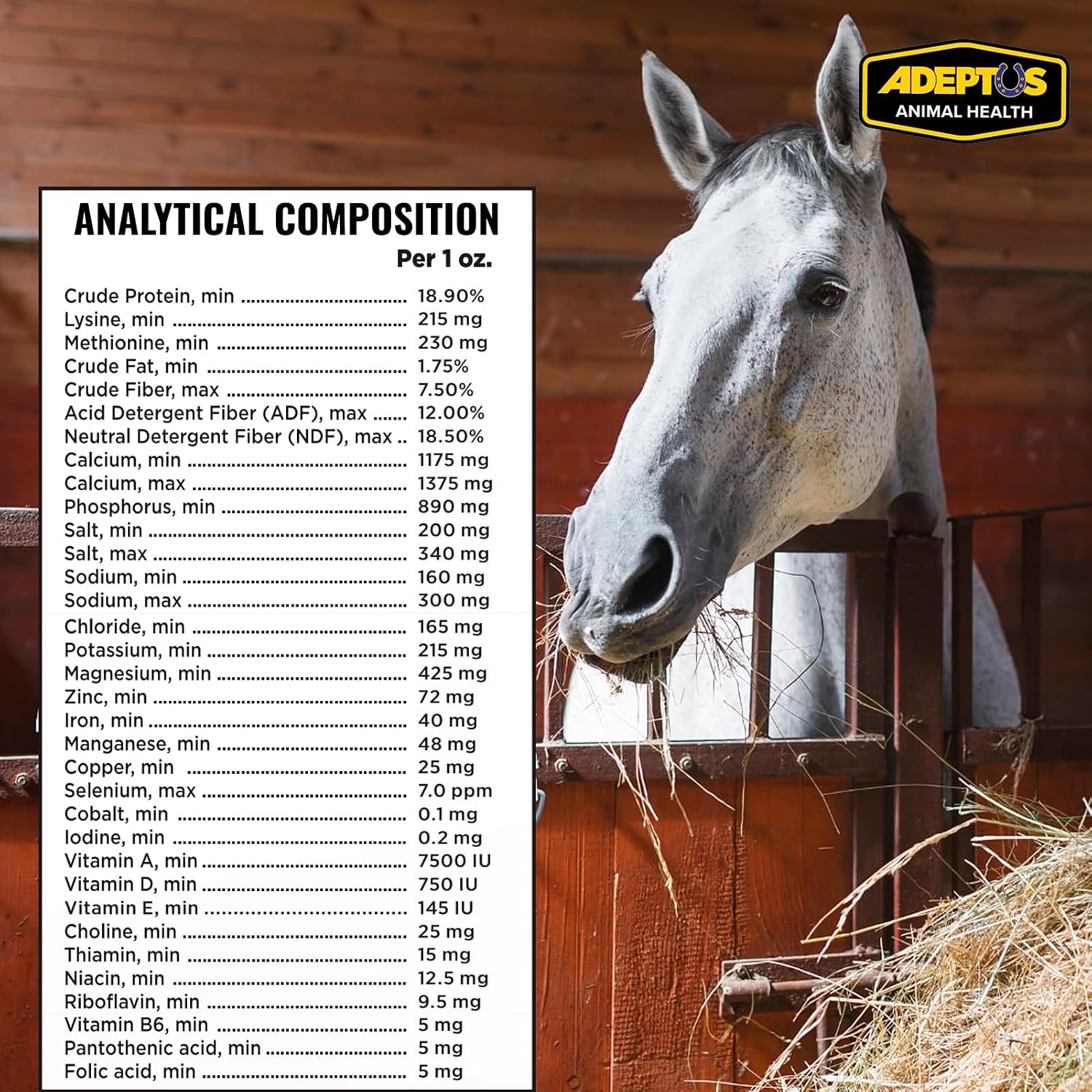 Adeptus Nutrition Suplemento de vitaminas y minerales para Caballos