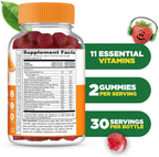 Lifeable Multivitamínico para Niños en Gominolas - 90 Gominolas con Vitaminas A, C, D, E, B6, B12, Zinc, Biotina, Ácido Fólico, Yodo, Niacina