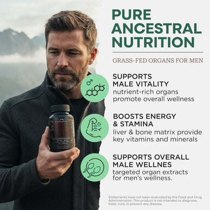Wild Foods Complejo de Órganos de Res para Hombres (30 Días) – Image 3