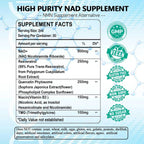NAD Supplements for Women & Men, Liposomal NAD Nicotinamide Riboside Resveratrol 900mg, TMG, Quercetin, Vitamin B3, Organic Liquid NAD Resveratrol Supplement for Longevity, Energy, Anti-Aging, Focus