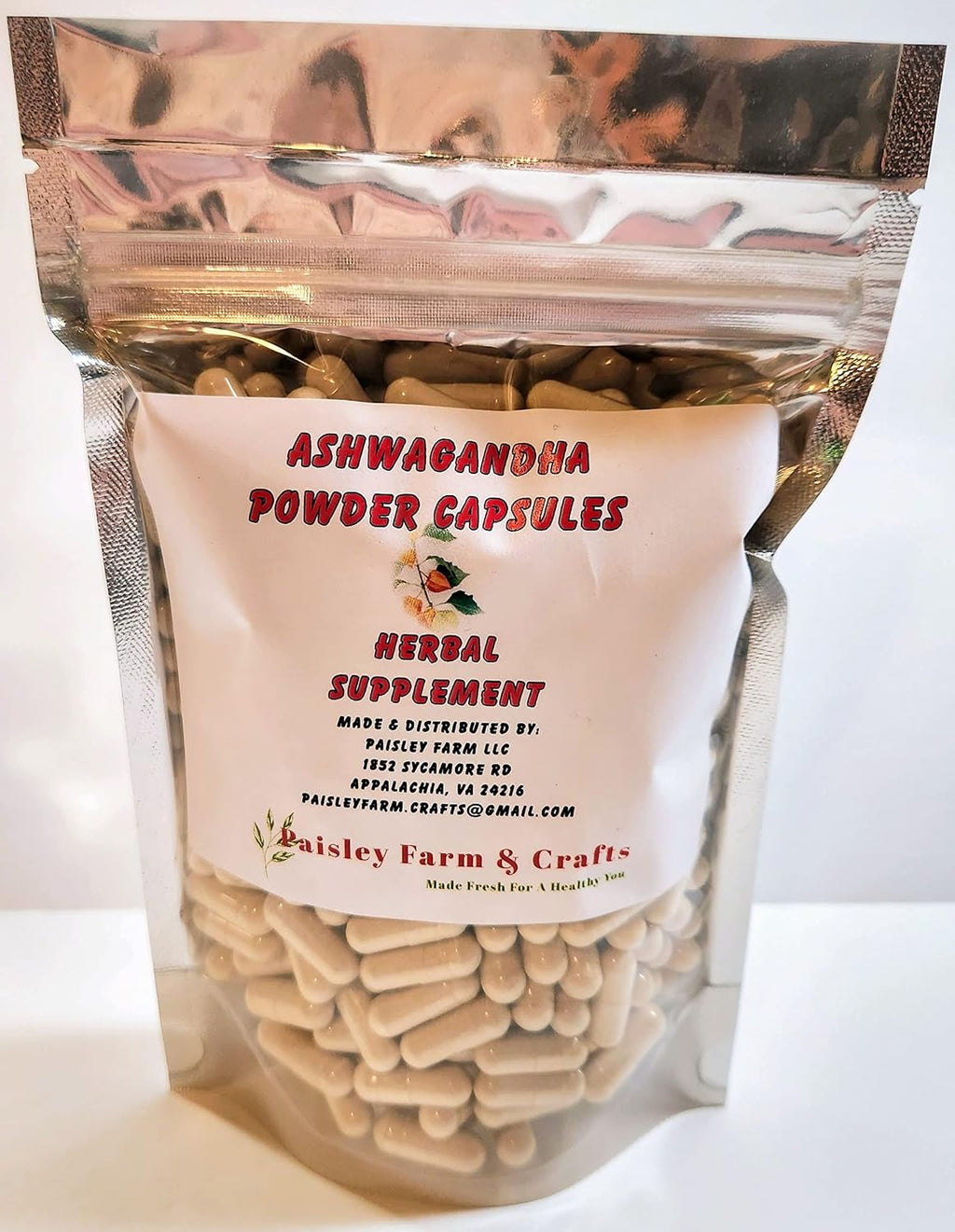 Paisley Farm & Crafts Cápsulas de Ashwagandha (300 unidades)