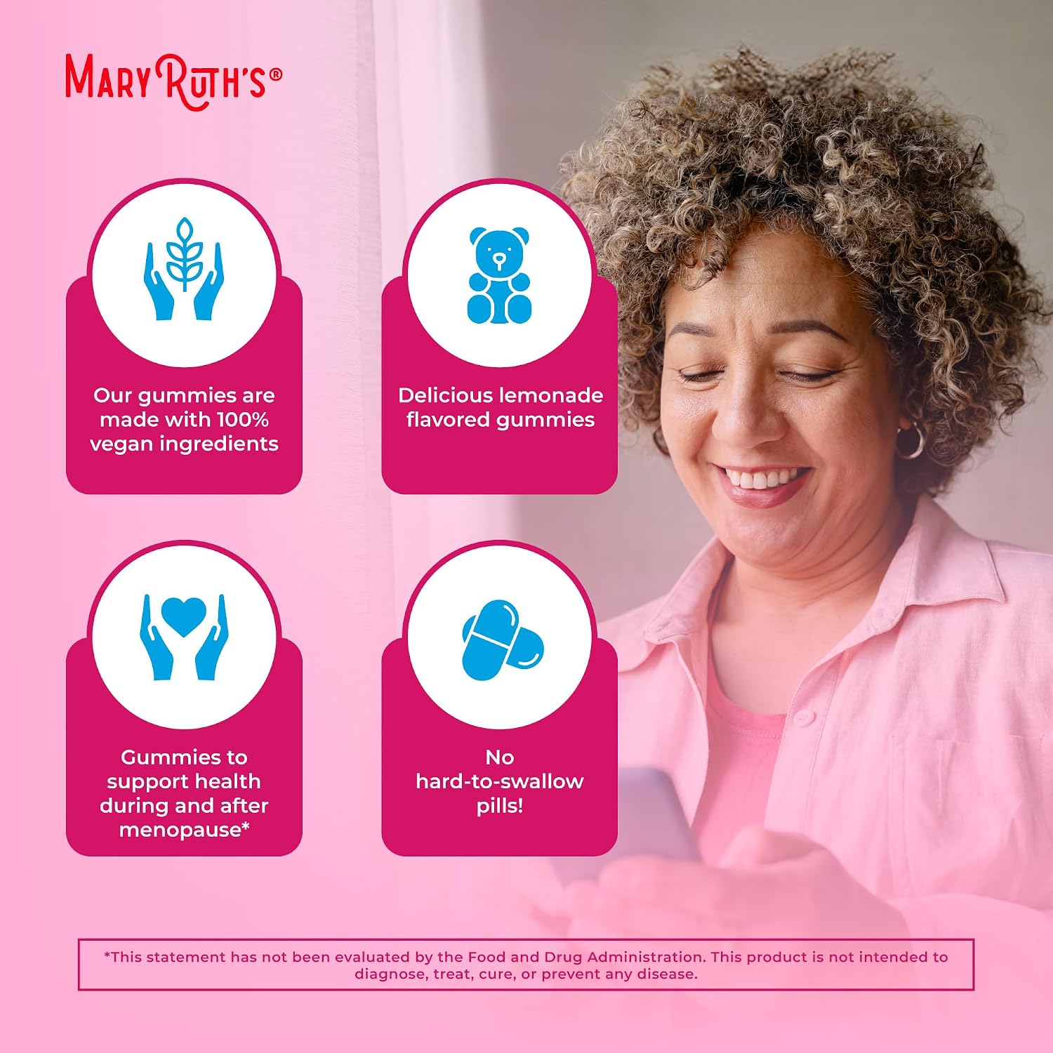 MaryRuth's Multivitamínico para Mujeres 40+ | Gominolas Veganas sin Azúcar con Chasteberry | 60 Unidades