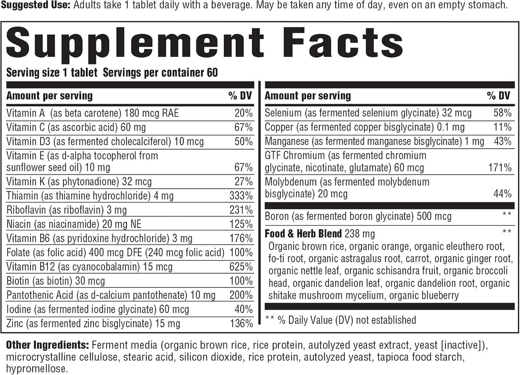 INNATE Response Formulas Men's Multivitamin, Once Daily, Iron-Free - 60 Tablets