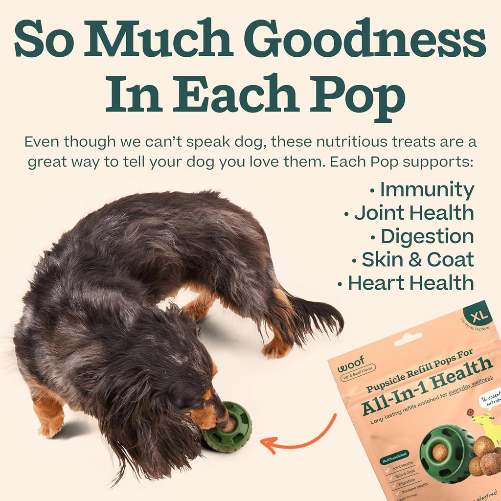 WOOF Pupsicle Refill Pops All-in-1 Health - Recambios Multivitamínicos para Perros - XL - 5 Unidades