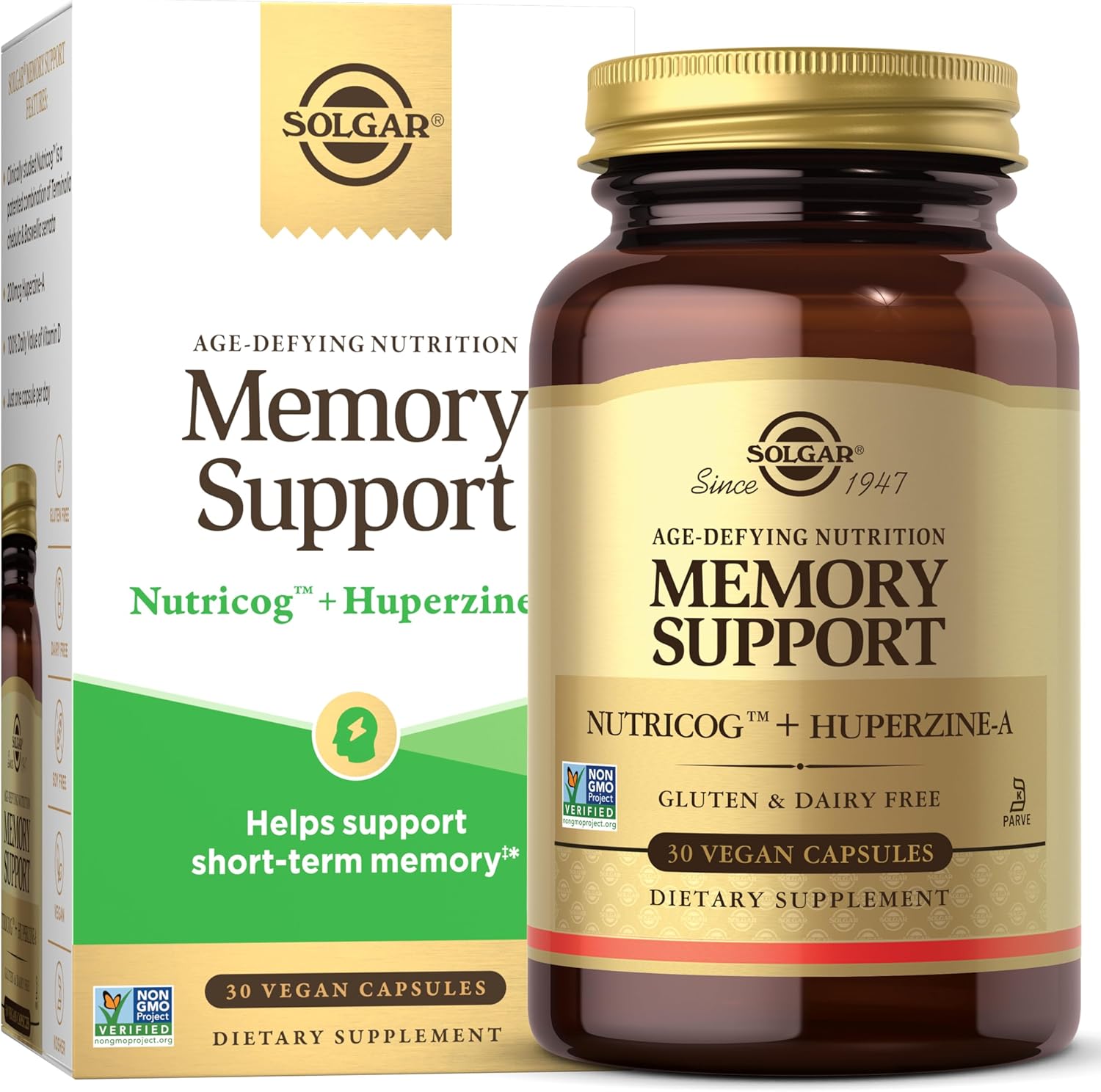 Solgar Memory Support - Complemento para la Memoria y el Enfoque con Nutricog y Vitamina D