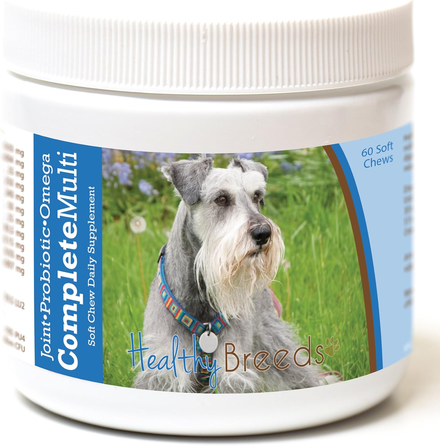 Healthy Breeds Miniature Schnauzer Multivitamínico Todo en Uno Golosinas Blandas 60 unidades