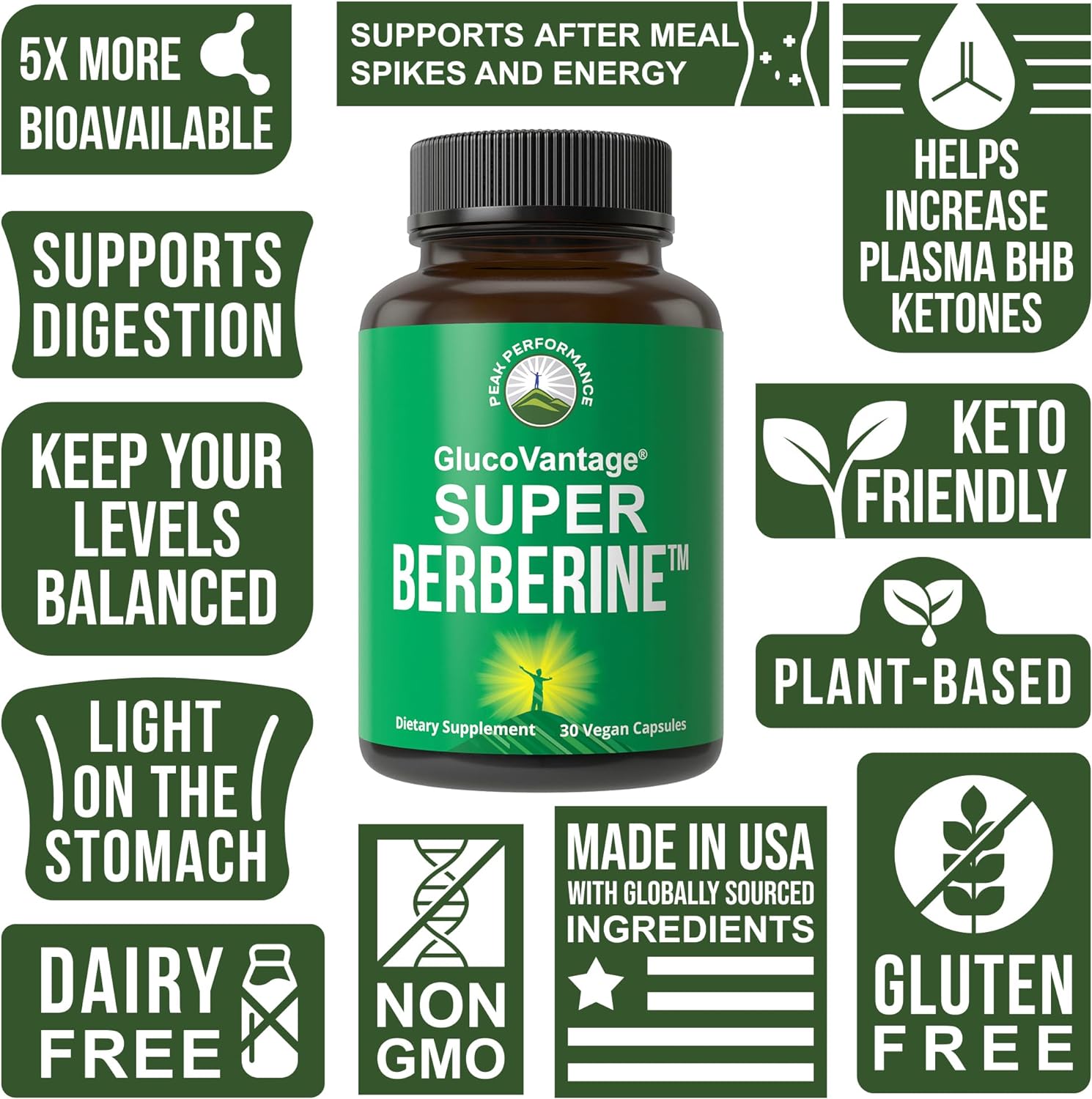 Dihydroberberine Super Berberine - GlucoVantage® 200mg - Cápsulas Veganas