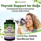 Suplemento Tiroideo Natural para Perros con Perejil, Ashwagandha, Jengibre, Cardo Mariano y Gordolobo - 90 Cápsulas