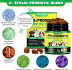 Probióticos para Perros (Pato, 30 Masticables) con Enzimas Digestivas