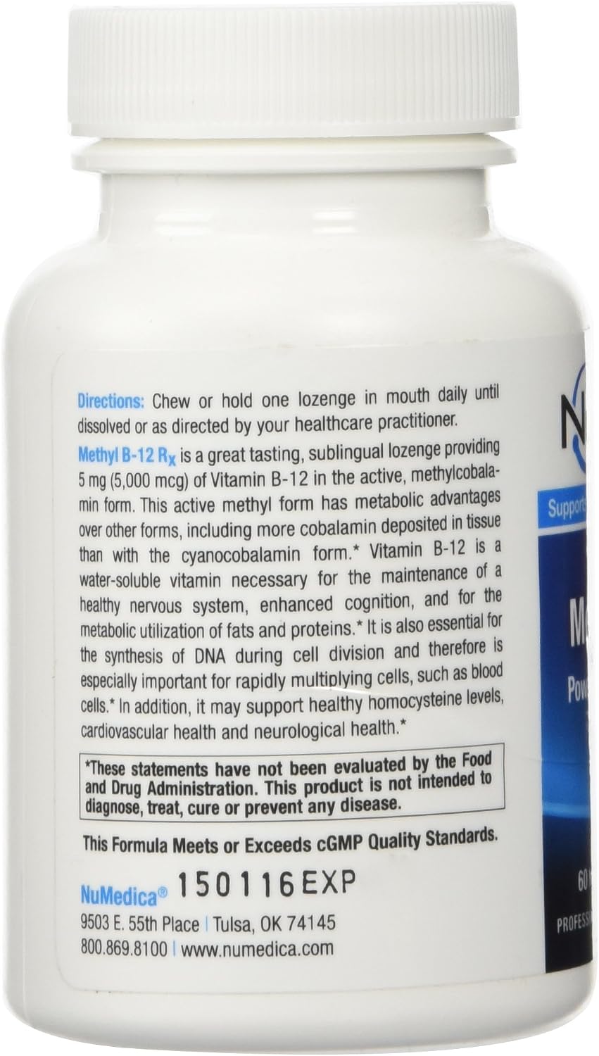 NuMedica Methyl B12 Rx 60 Pastillas Sublinguales