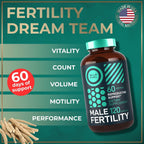 Suplemento de Fertilidad para Hombres - Maca, Ashwagandha, Zinc - Wild Fuel (120 Cápsulas)