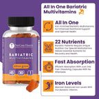 ProCare Health Multivitamínico Bariátrico con Hierro 45mg - 30 Comprimidos Fáciles de Tragar