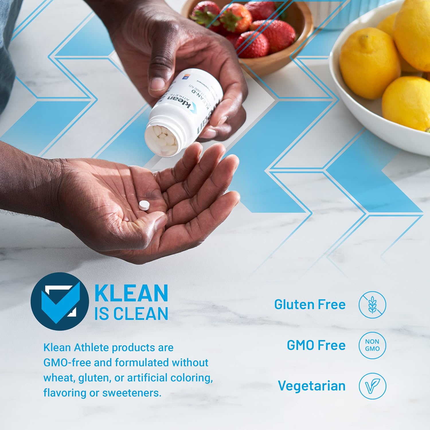 Klean Athlete Klean-D 25 mcg (1.000 IU) | 100 Comprimidos | Vitamina D3 Natural
