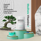 Codeage Meditate Vitaminas+ Suplemento - CognatiQ, DHH-B, GABA, Ashwagandha, Setas Orgánicas, Arándanos - 60 Cápsulas