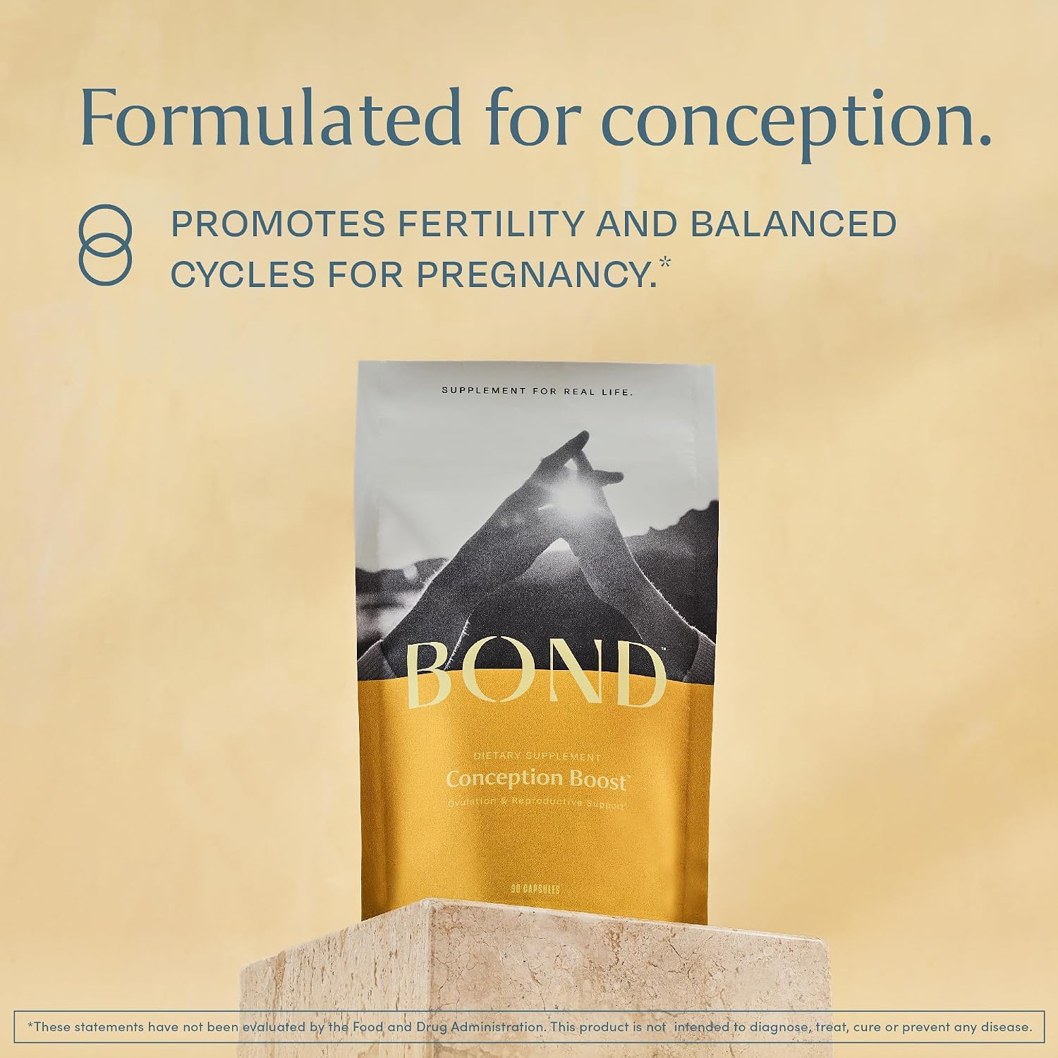 BOND Conception Boost – Suplemento de Fertilidad para Mujeres que Intentan Concebir – Vitaminas Prenatales con Metilfolato, CoQ10 y Probióticos