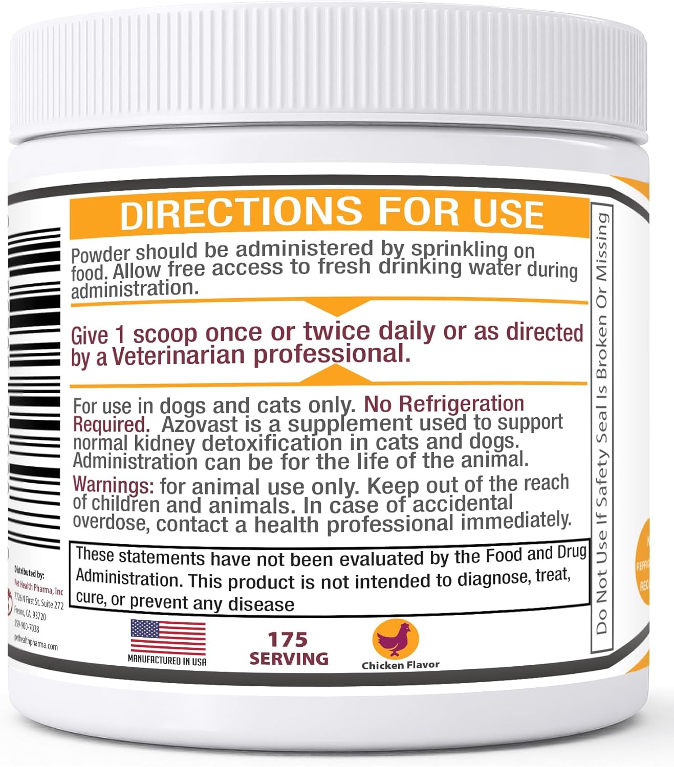 Azovast Polvo para Riñones de Perros y Gatos (113 g) - Apoyo Renal