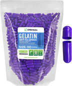 XPRS Nutra Cápsulas Vacías Tamaño 00 - 1000 Unidades - Cápsulas de Gelatina para Rellenar - Cápsulas DIY para Suplementos (Púrpura)