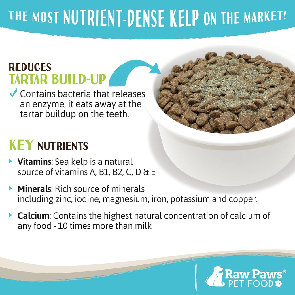 Raw Paws Kelp Orgánico en Polvo para Perros y Gatos - 454g