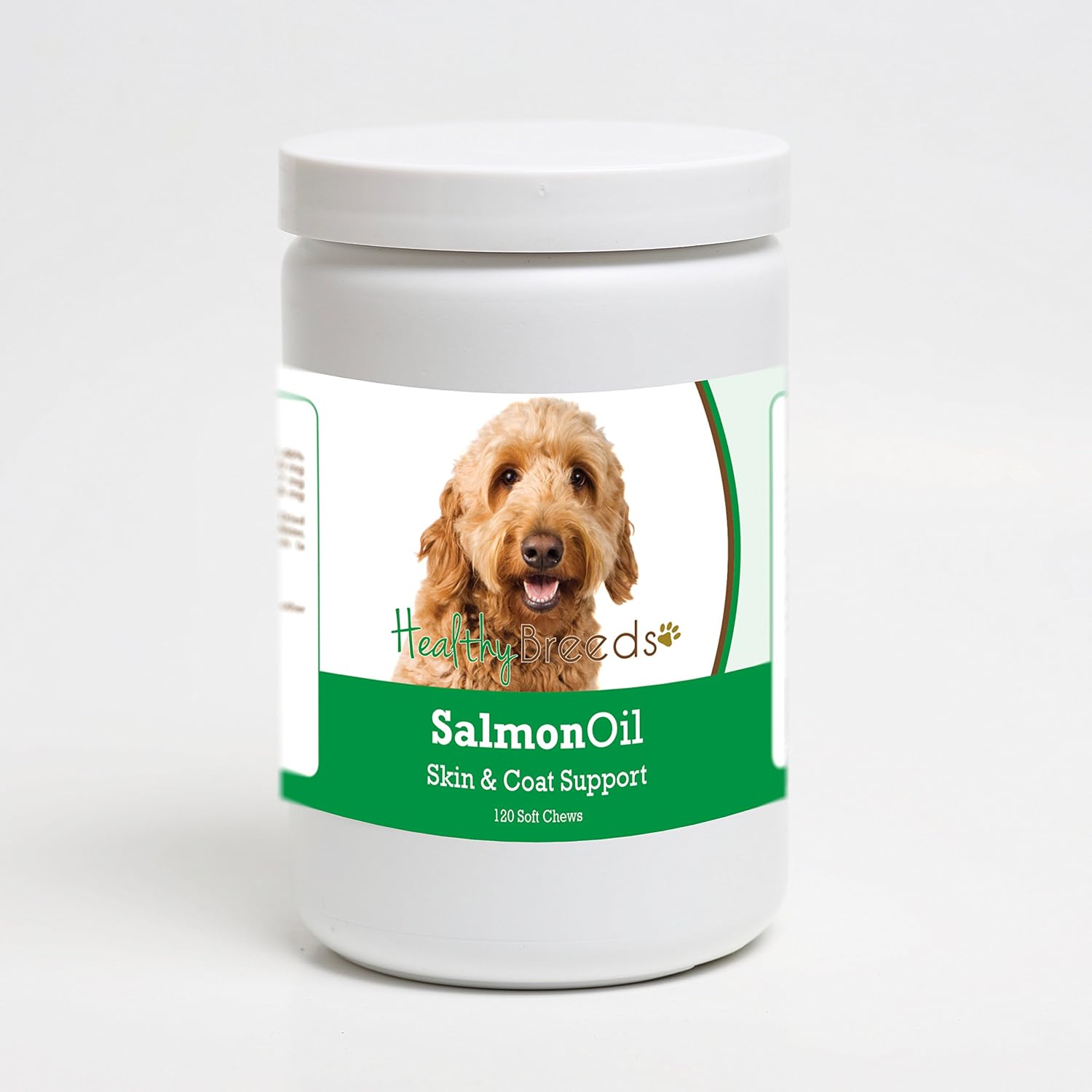 Healthy Breeds Goldendoodle Aceite de Salmón Golosinas Blandas 120 unidades