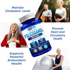 Policosanol 25mg - 180 Cápsulas - Suplemento Alimenticio de Caña de Azúcar - No OGM y Sin Gluten