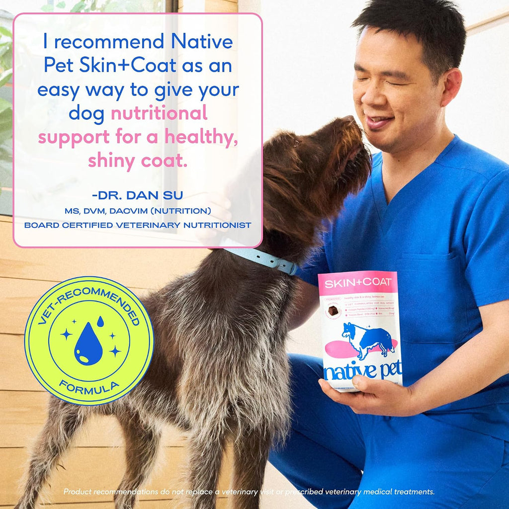 Native Pet Chews para Piel y Pelaje - Omega 3 para Perros - 60 unidades