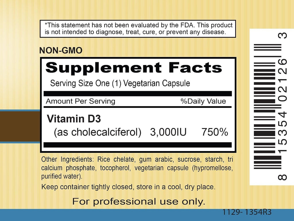 Priority One Vitamins Sun D3 3000 UI - 90 Cápsulas Vegetarianas