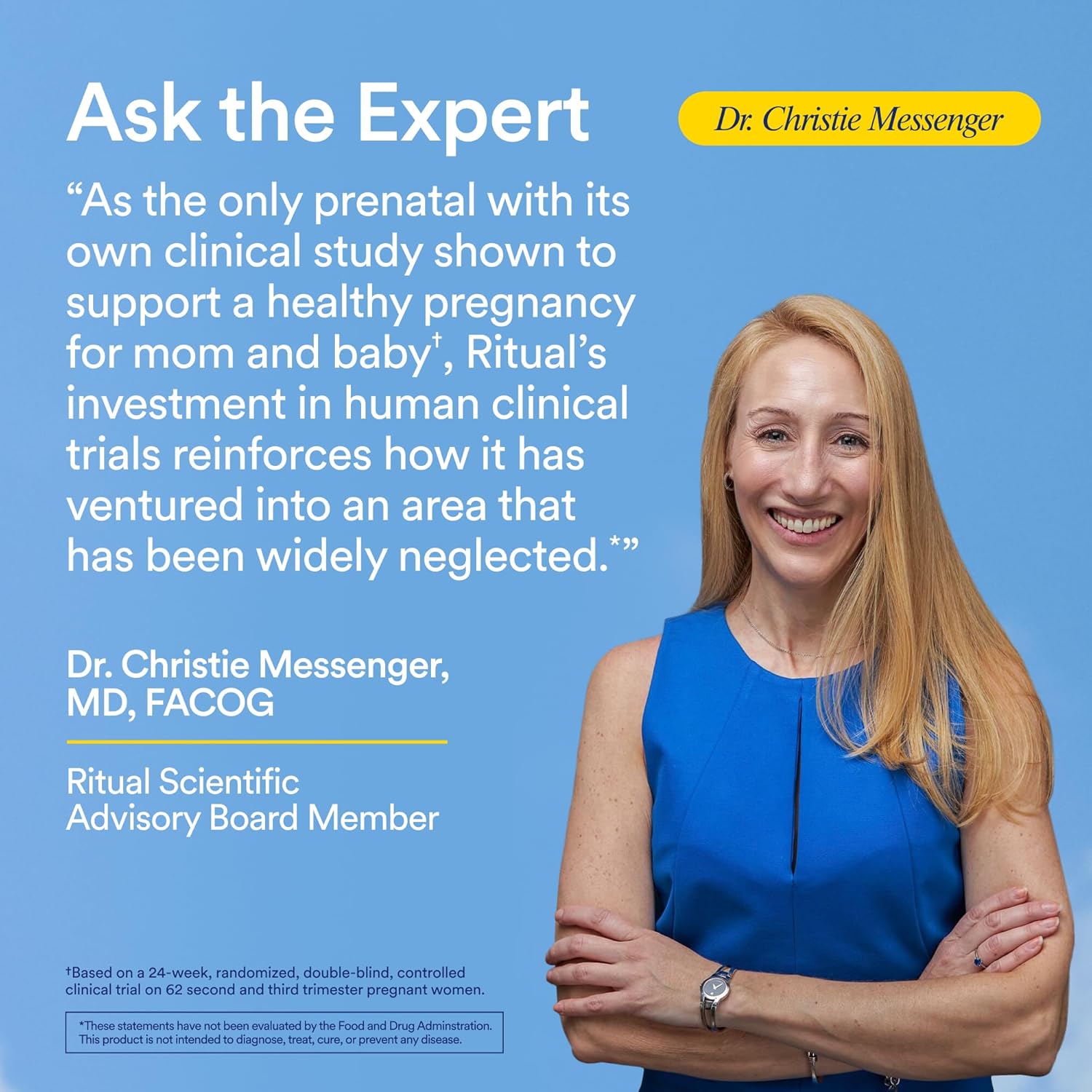 Ritual Multivitamínico Prenatal para Mujeres - Cápsulas Veganas con Folato, Colina, Omega-3 DHA y Hierro - 60 Cápsulas (30 Dosis)