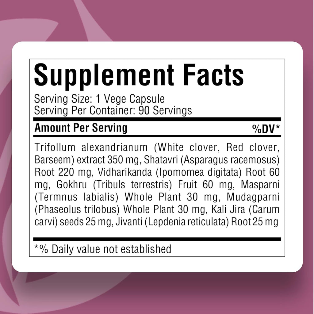 Herbsforever Female 30 Plus - Multivitamínico Herbal Mujer con Shatavari, Tribulus y Trébol Rojo - 90 Cápsulas Vegetales