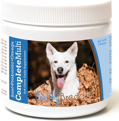 Healthy Breeds Canaan Dog All in One Multivitamin - Complete with Probiotics, Glucosamine, Chondroitin & Omegas - 60 Soft – Image 1