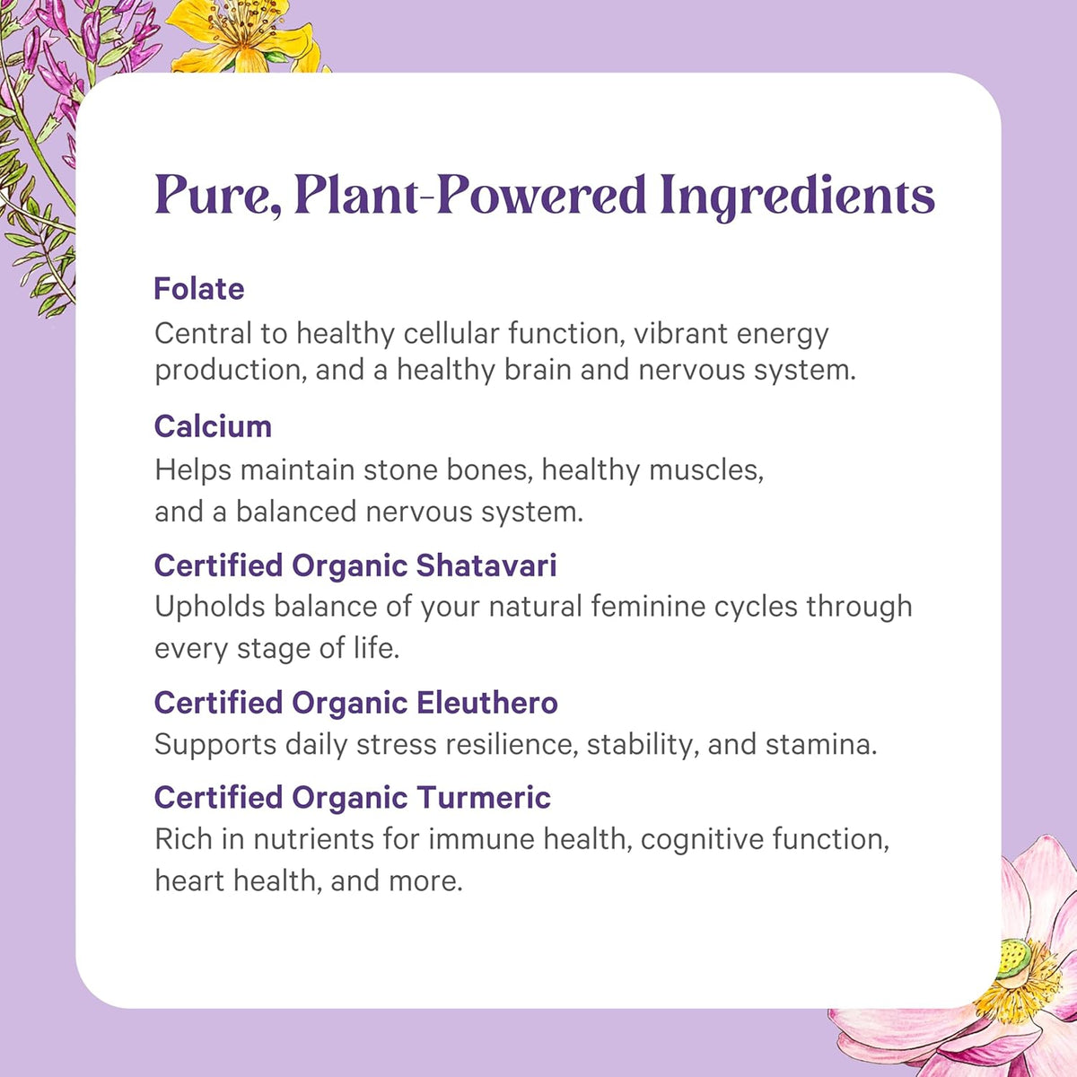 PURE SYNERGY Vita·Min·Herb for Women - – Vitamina D3 (colecalciferol) : Contribuye a la absorción normal del – Image 5