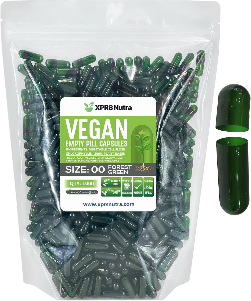 XPRS Nutra Cápsulas Vacías Veganas Tamaño 00 (1000 Unidades)