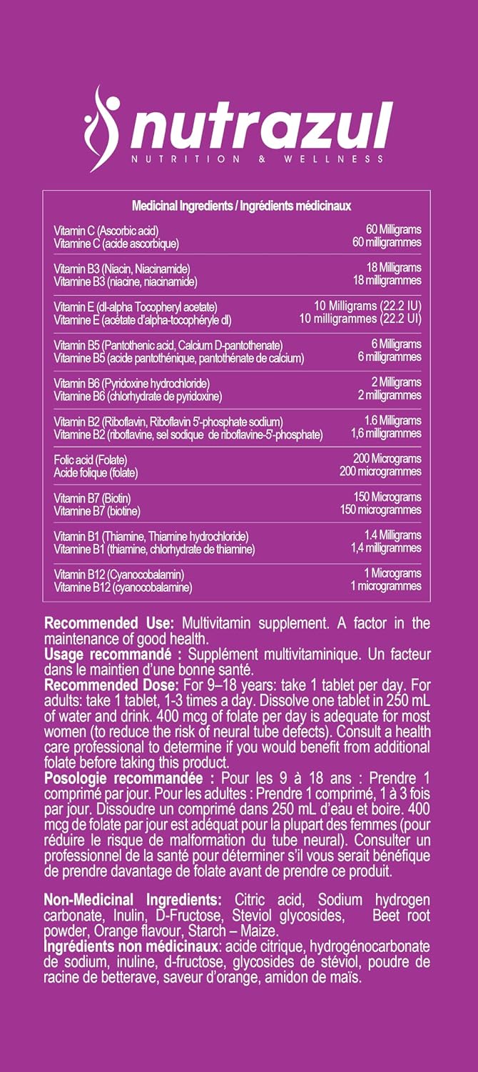 nutrazul Multivitamínico Efervescente - 60 Comprimidos Sabor Naranja