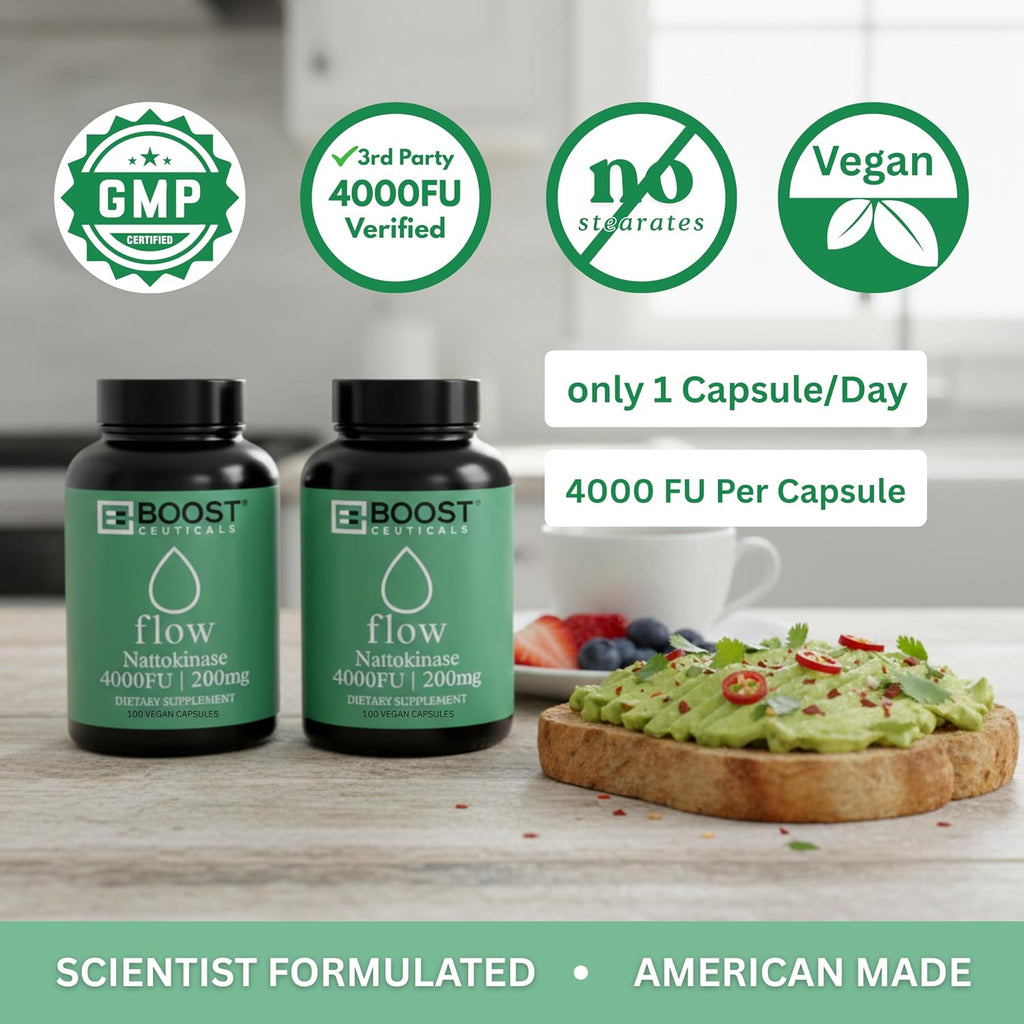 Nattokinasa 4000 FU - 100 Cápsulas Veganas - BoostCeuticals