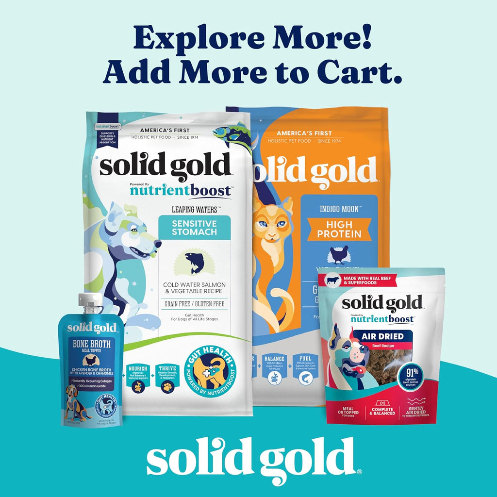 Solid Gold SeaMeal Probiótico y Multivitamínico para Perros y Gatos - Polvo de Kelp con Prebióticos y Enzimas Digestivas - 227 g