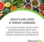 NaturesPlus Pastillas para Oídos, Nariz y Garganta con Probiótico K12 - 60 Pastillas