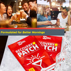 CHEAL Party Recovery Patches - 12 Parches - Recuperación Post-Fiesta - Complejo B - 100% Natural - Transparente e Impermeable