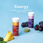 Amazing Grass Comprimidos Efervescentes Energéticos: Greens con Cafeína de Té Verde, Antioxidantes, Sabor Tropical, 10 Comprimidos (Paquete de 3)