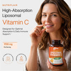 NutriFlair Vitamina C Liposomal 1700 mg, 180 Cápsulas - Alta Absorción