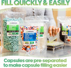 XPRS Nutra Cápsulas Vacías de Gelatina Tamaño 2 - 1000 Unidades Separadas en Bolsas - Cápsulas Transparentes para Rellenar Suplementos Caseros