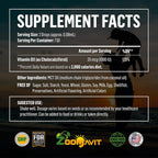 Zoomavit Vitamin D Drops - Gotas de Vitamina D3 1000 UI 59 ml - Fórmula Líquida Orgánica para Bebés, Niños y Adultos