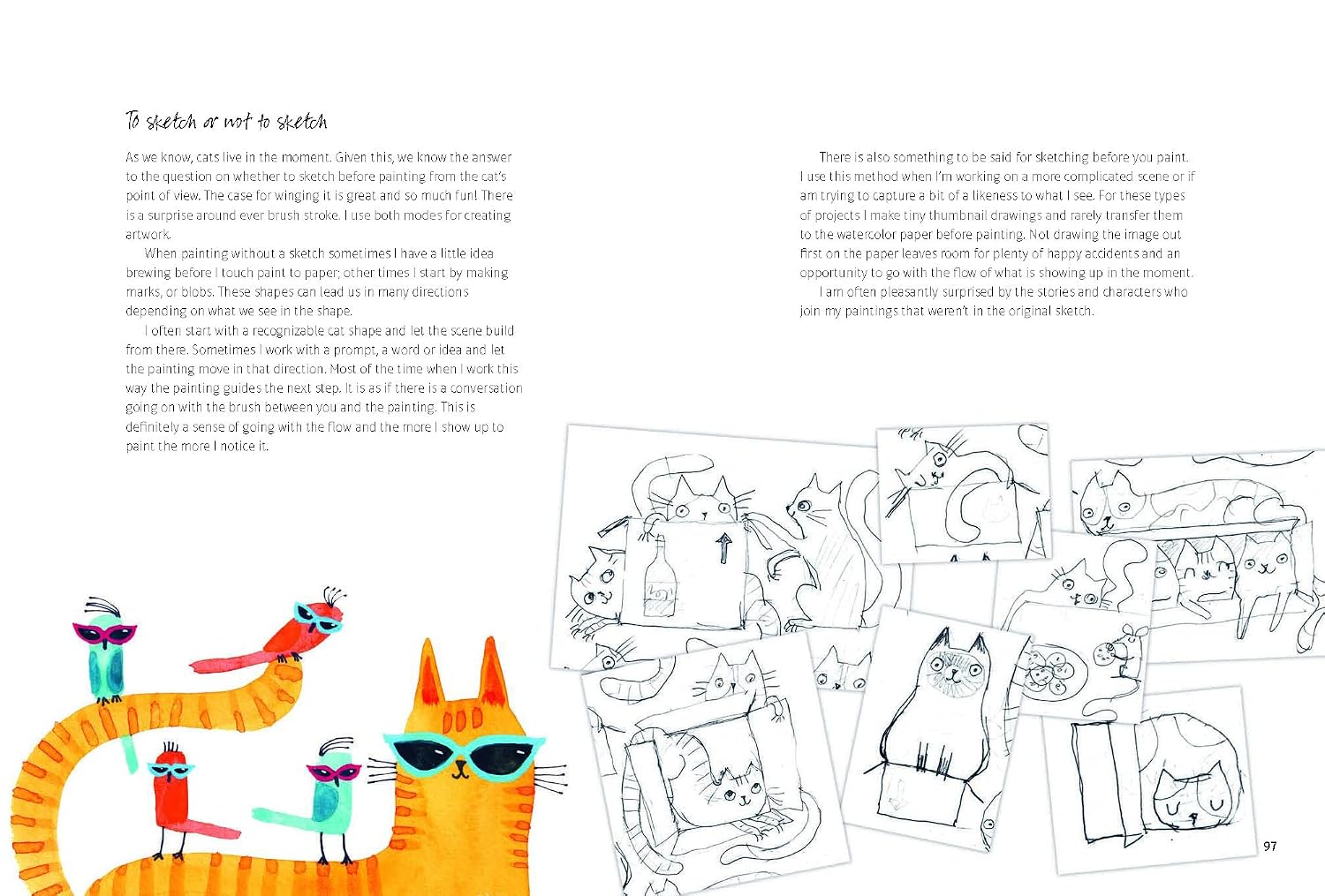 Painting Cats: Curious, mindful & free-spirited watercolors