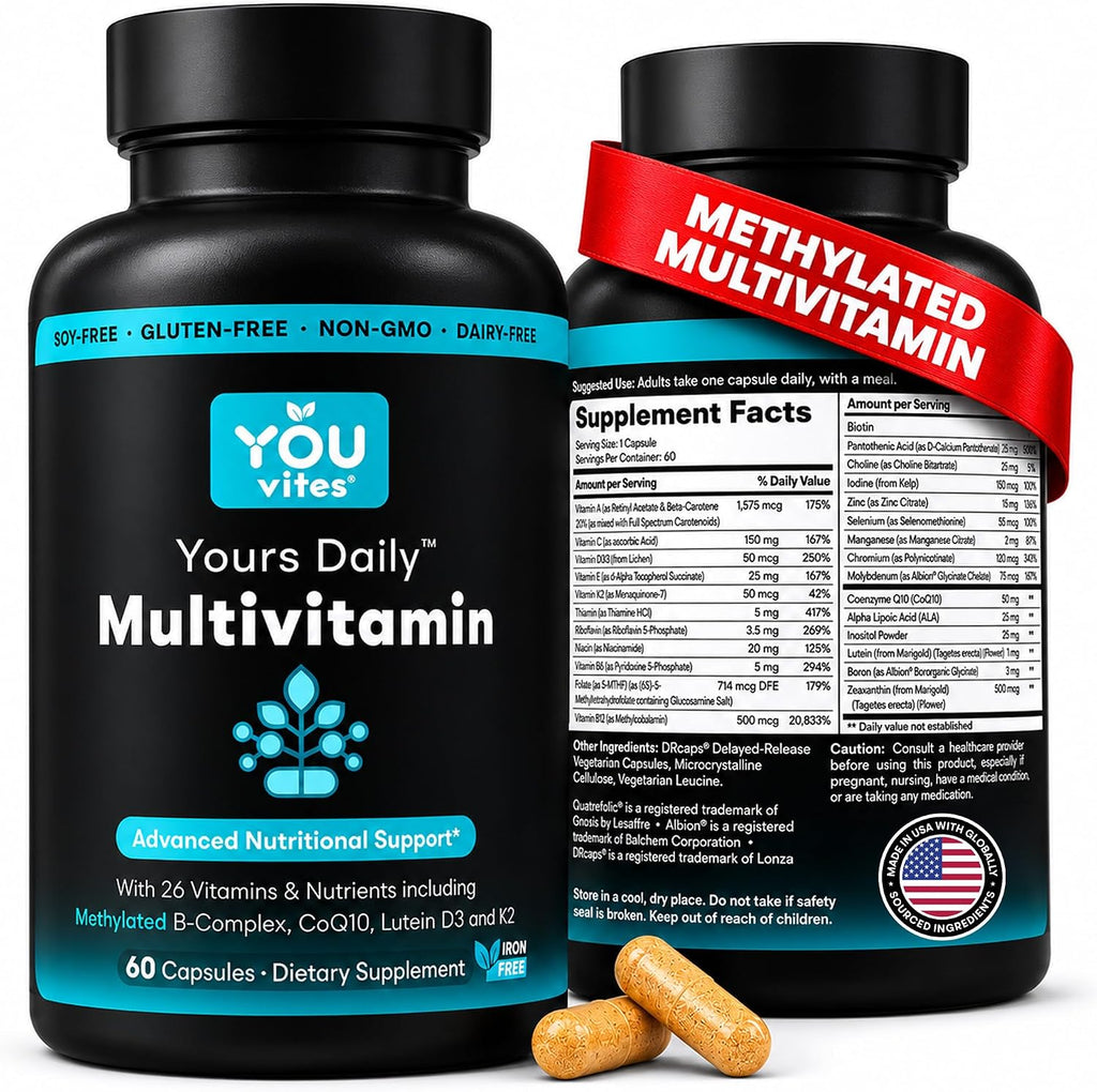 Multivitamínico Metilado MTHFR sin Hierro - 60 Cápsulas