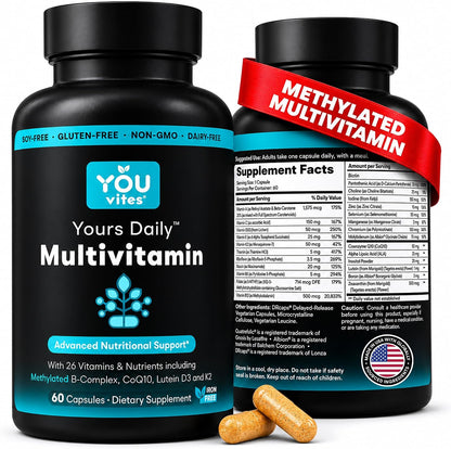 Multivitamínico Metilado MTHFR sin Hierro - – La vitamina C contribuye al funcionamiento normal del sistema – Image 1