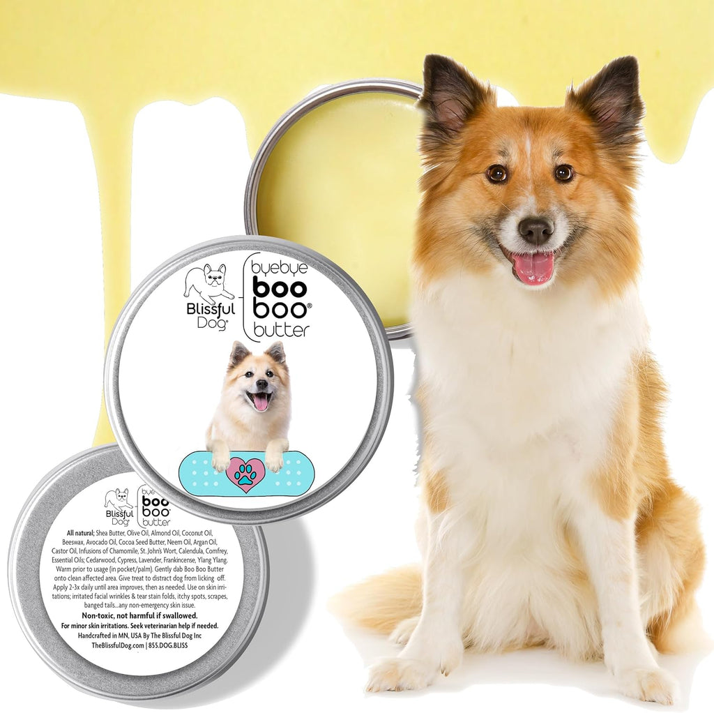 The Blissful Dog Icelandic Sheepdog Boo Boo Butter - Bálsamo tópico para perros, 4 oz (113 g)