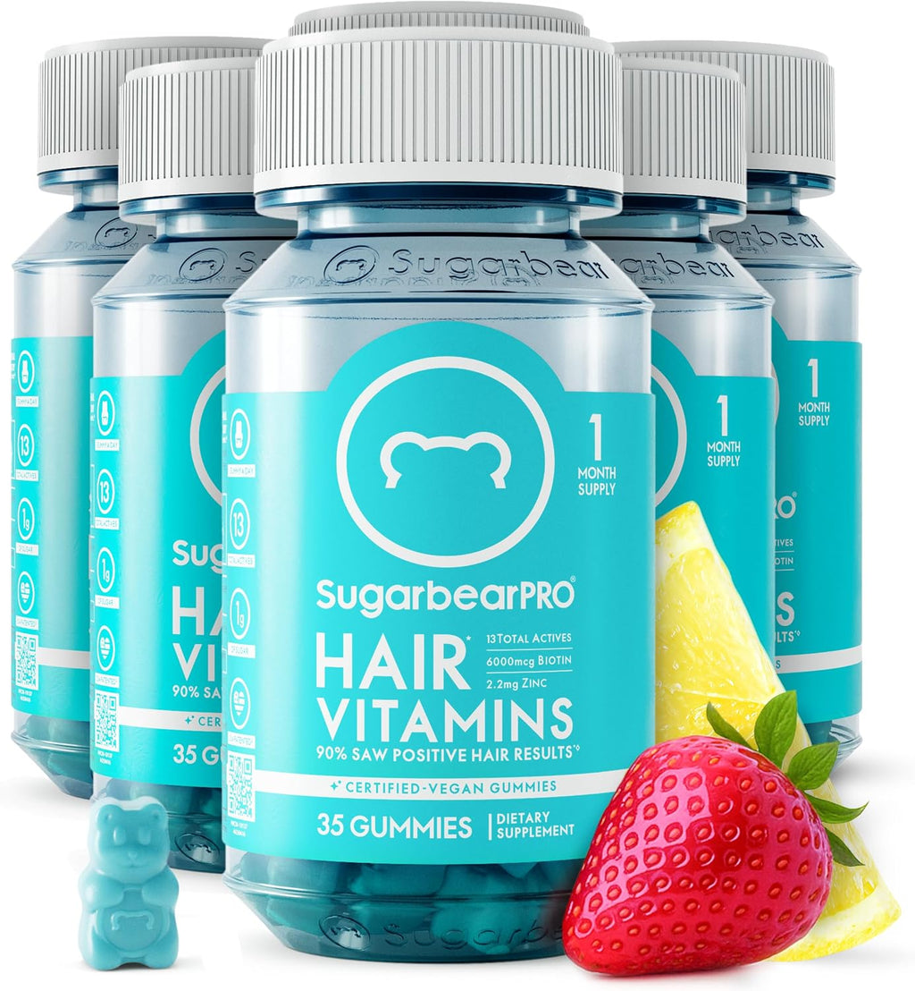 SugarbearPRO Hair Vitamin Gummy - Biotina 6000mcg - 2 Meses de Suministro